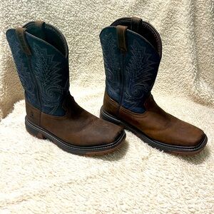 Rocky Boots Brown and Dark Blue Western Men’s size 6